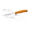 Нож столовый VICTORINOX SwissClassic, лезвие 11 см с волнистой заточкой, оранжевый - 6.7836.L119