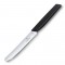 Нож столовый VICTORINOX Swiss Modern, лезвие 11 см с прямой кромкой, чёрный