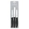 Набор из 3 ножей VICTORINOX Swiss Classic: 2 ножа для овощей 8 см, столовый нож 11 см, чёрная ручка - 6.7113.3