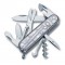 Нож перочинный VICTORINOX Climber, 91 мм, 14 функций,  полупрозрачный серебристый - 1.3703.T7