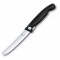 Нож для овощей VICTORINOX SwissClassic, складной, лезвие 11 см с волнистой заточкой, чёрный - 6.7833.FB