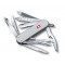 Нож-брелок VICTORINOX Mini Champ Alox, 58 мм, 15 функций, алюминиевая рукоять, серебристый - 0.6381.26