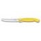 Нож для овощей VICTORINOX SwissClassic, складной, лезвие 11 см с волнистой заточкой, жёлтый - 6.7836.F8B