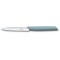 Нож для овощей и фруктов VICTORINOX Swiss Modern, лезвие 10 см с волнистой кромкой, серо-голубой