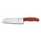 Нож сантоку VICTORINOX SwissClassic, рифлёное лезвие 17 см, красный, в подарочной коробке - 6.8521.17G