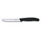 Нож столовый VICTORINOX SwissClassic, лезвие 11 см с волнистой заточкой, чёрный - 6.7833