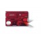 Швейцарская карточка VICTORINOX SwissCard Lite, 13 функций, полупрозрачная красная - 0.7300.T
