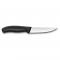 Нож разделочный VICTORINOX SwissClassic с узким прямым лезвием 12 см, чёрный - 6.8103.12B